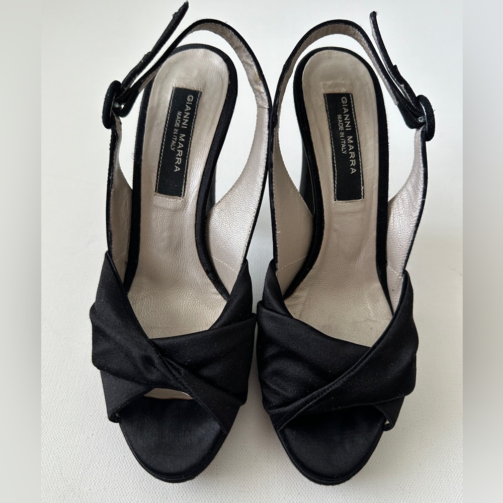 Gianni Marra Women's Block Heel Sandals, Size EU 36 US 5-1/2. Made in Italy.